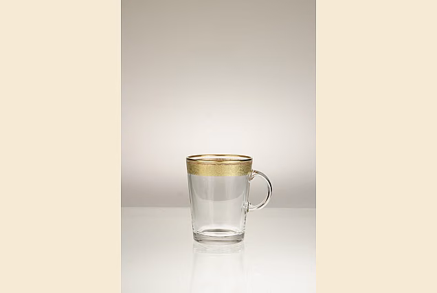 Evita Gold-EGF-szklanka do herbaty z uchem 250ml