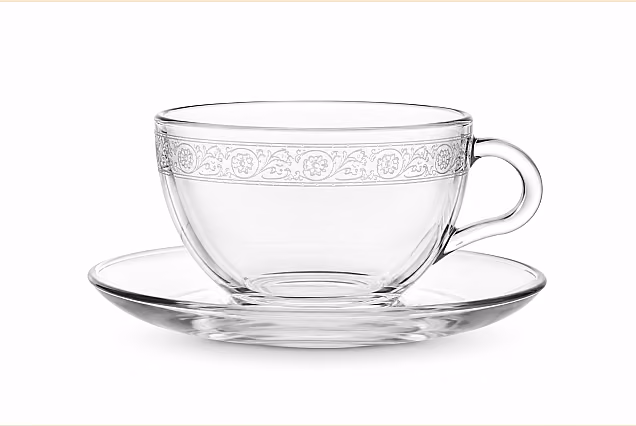 Szklanki do cappuccino ze spodkiem-zestaw 6szt Venezia