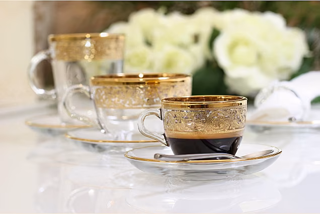 Panama-PNO-Filiżanki do cappuccino ze spodkiem-ZESTAW 2 SZT