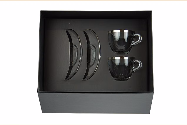 Faro Platinum-FPP-2 szt filiżanki do espresso ze spodkiem