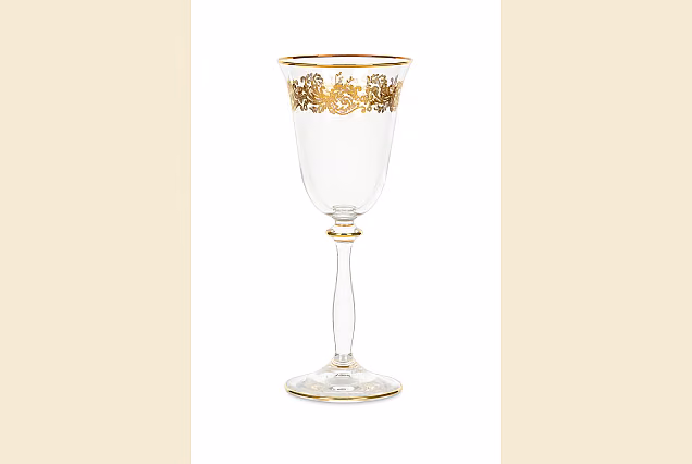 Luksusowe złocone kieliszki do wina białego 185ml Charme-CHRC-