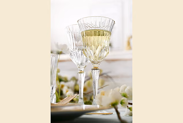 Piękne kieliszki do wody 280ml ze złotym zdobieniem ADAGIO GOLD-ADGB