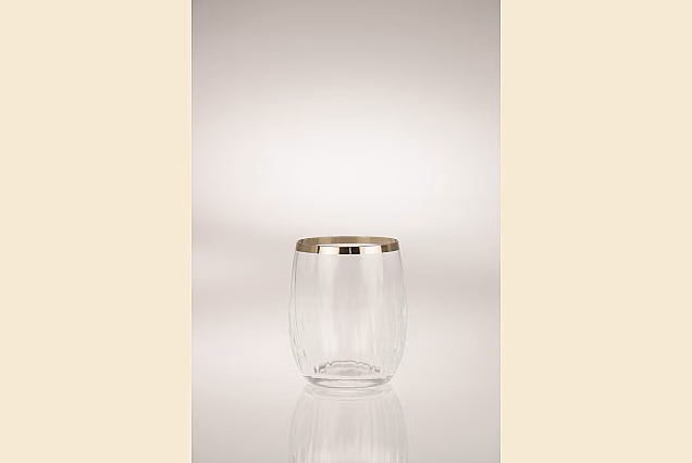 Faro Platin Optic-FPOE-szklanki niskie 300ml z platynowym paskiem