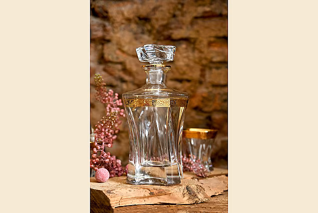 Ambasador-AZ-Luksusowa karafka kryształowa + 6 szklanek do whisky