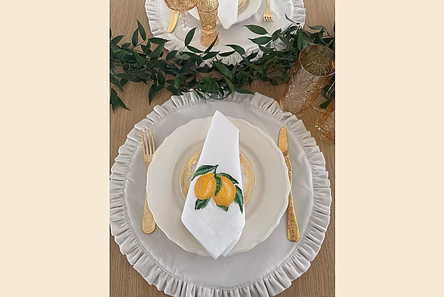 Serwetka haftowana-Sycylian Lemon