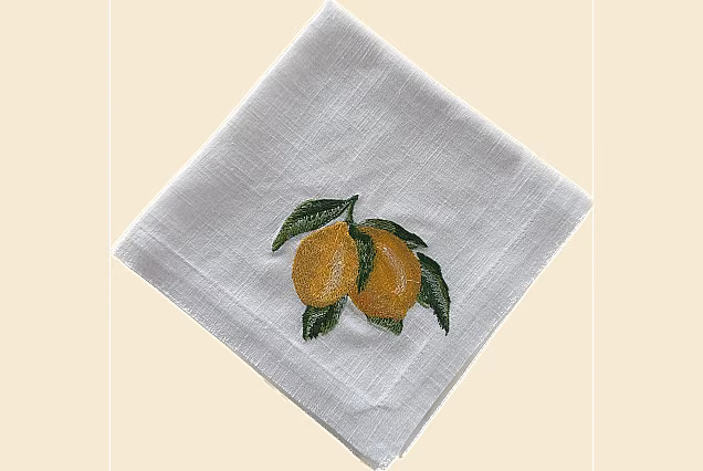 Serwetka haftowana-Sycylian Lemon