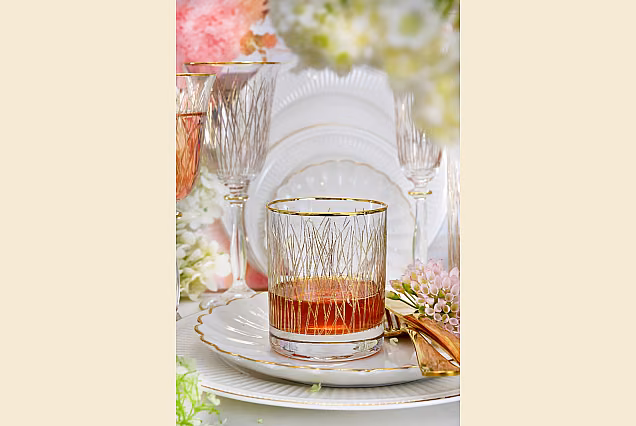 Bloom Gold-BGE- szklanki do whisky ze złotem 6szt