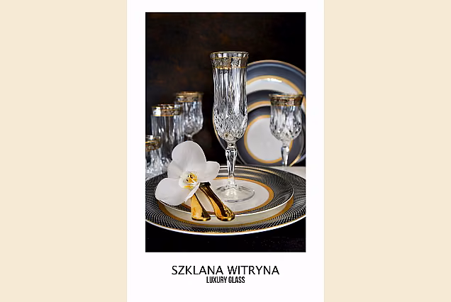 Zestaw 2 szt do szampana 130ml zdobione